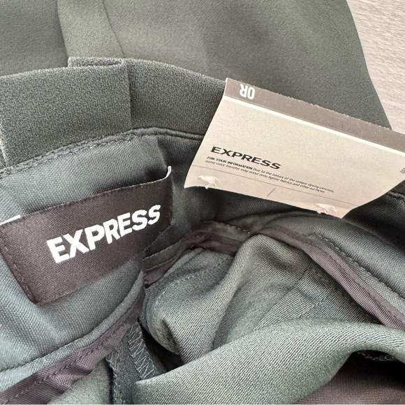 Express Ankle High Rise Green Dress Pants - Picture 10 of 10